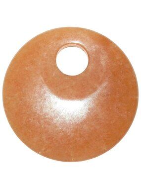 P2138  45mm Red Aventurine Go-Go Donut Round Natural Gemstone Focal Pendant